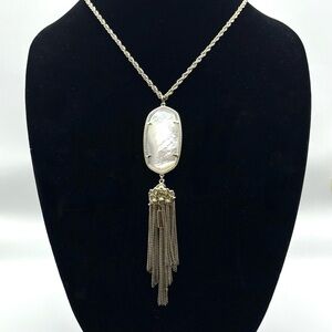 Kendra Scott Rayne Gold Tone Ivory Mother of Pearl Necklace